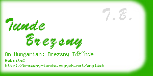 tunde brezsny business card